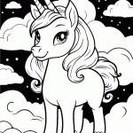 unicornio para colorir