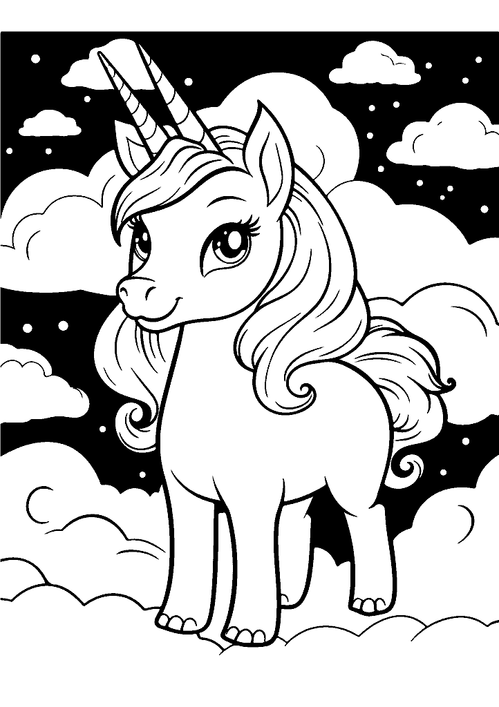 unicornio para colorir