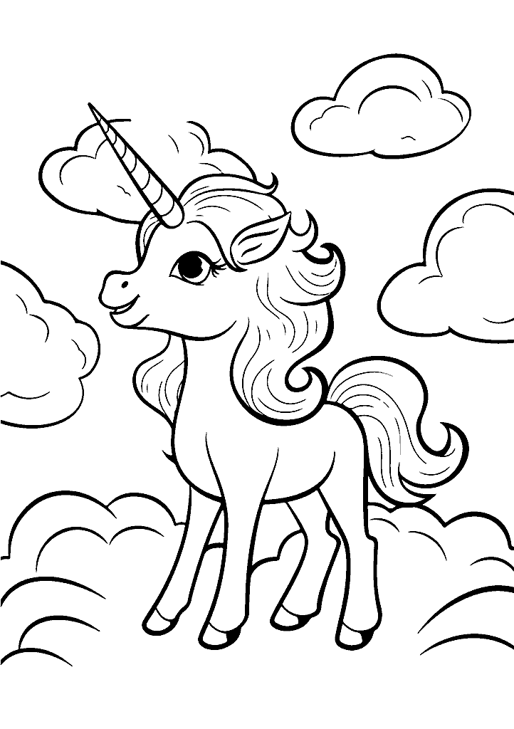 unicornio para colorir