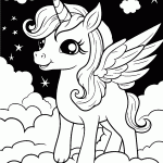 unicornio para colorir