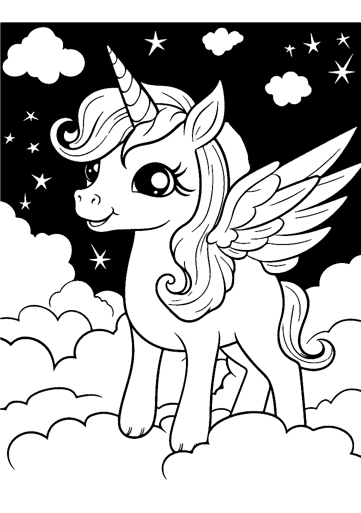 unicornio para colorir
