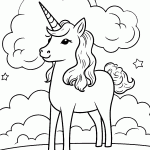unicornio para colorir