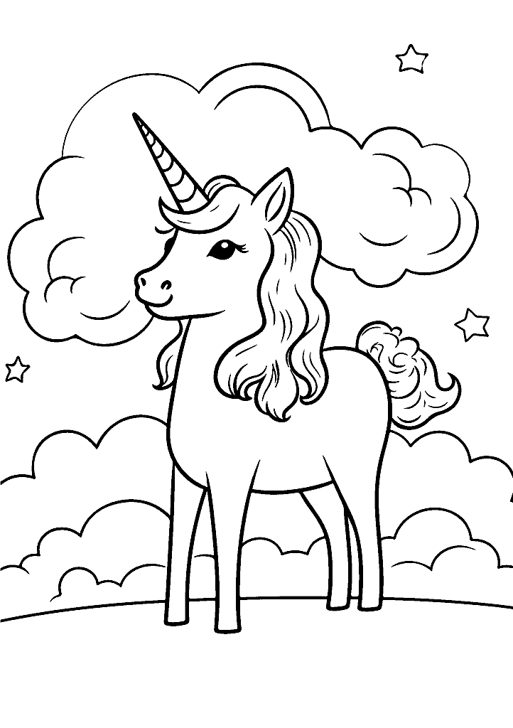unicornio para colorir