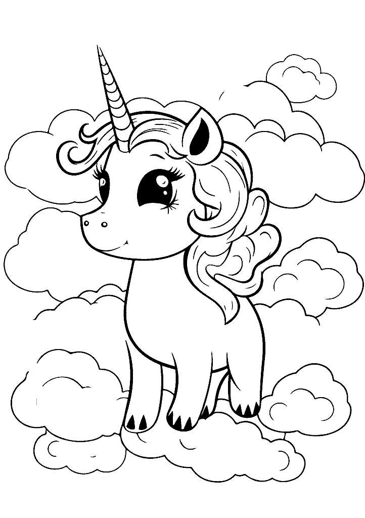unicornio para colorir