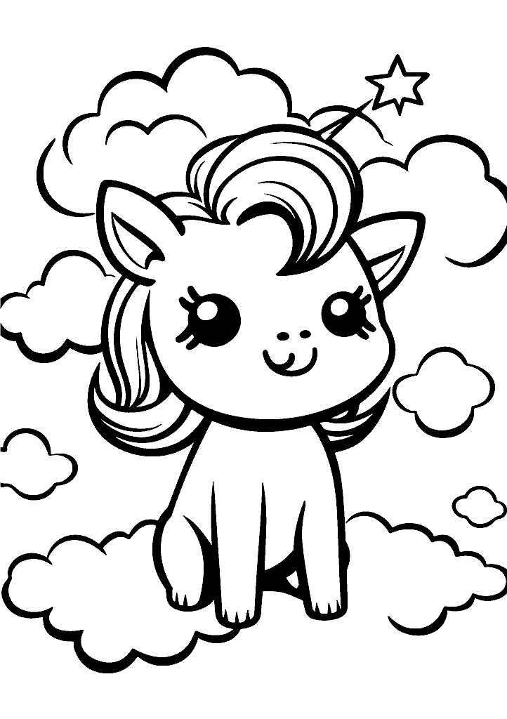 unicornio para colorir