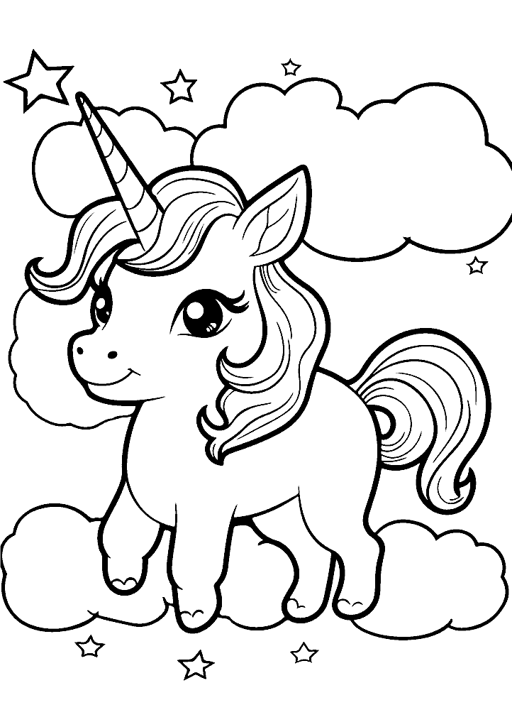 unicornio para colorir