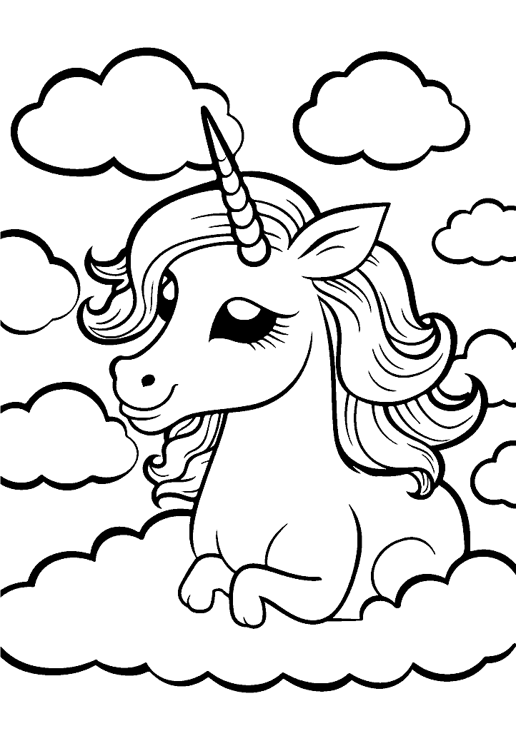 unicornio para colorir