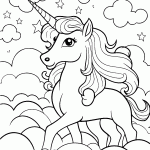 unicornio para colorir