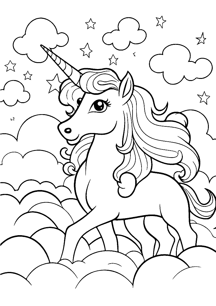 unicornio para colorir