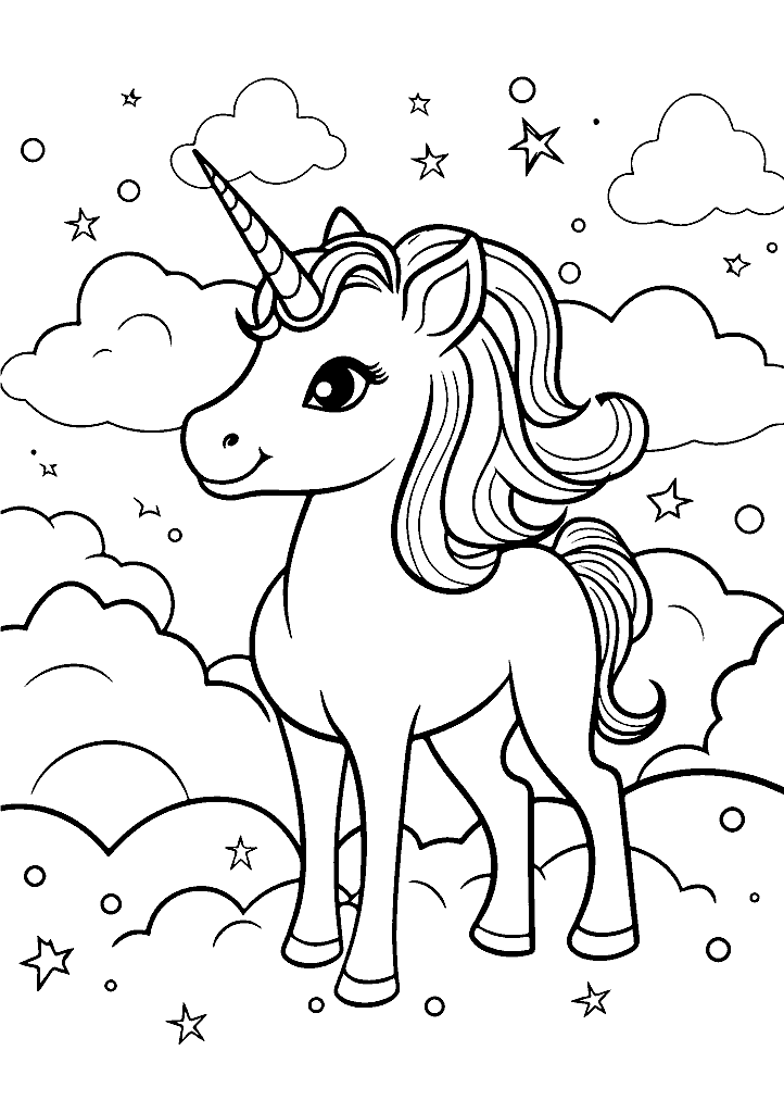 unicornio para colorir