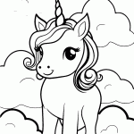 unicornio para colorir