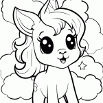 unicornio para colorir