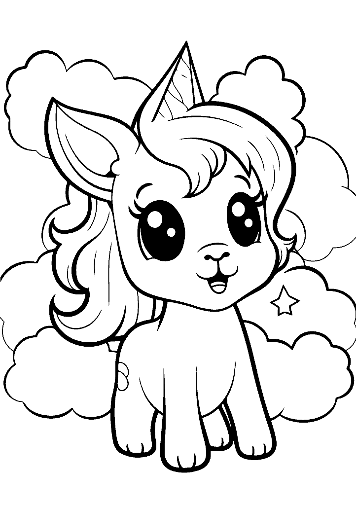 unicornio para colorir