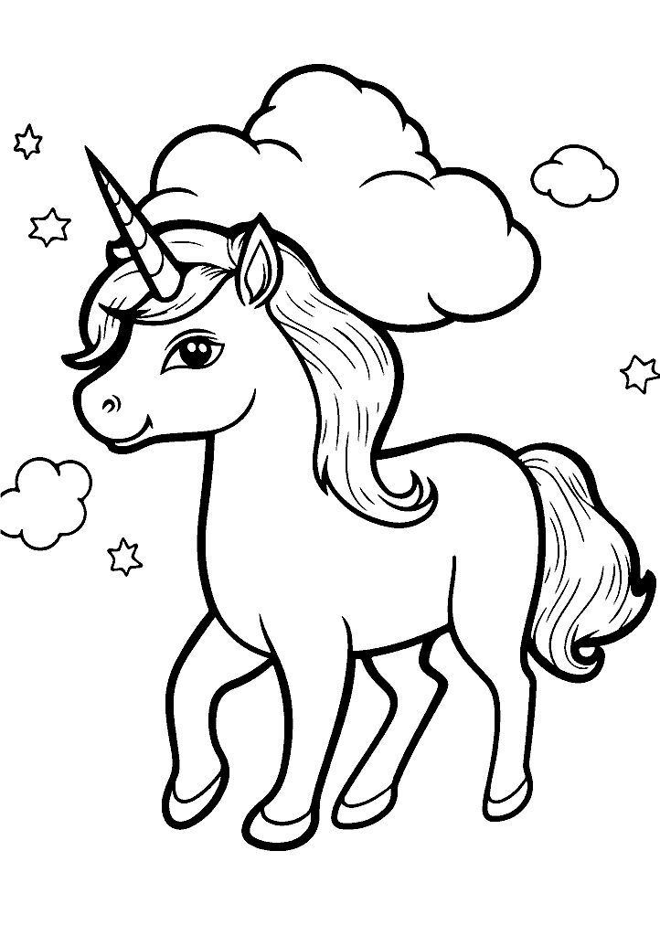 unicornio para colorir