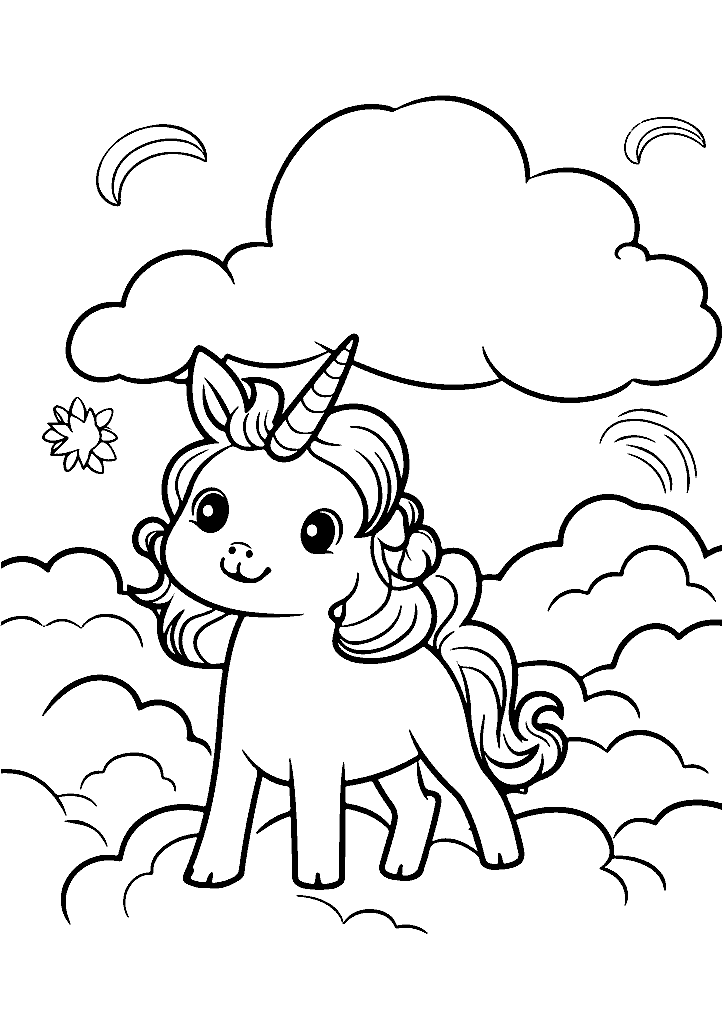 unicornio para colorir