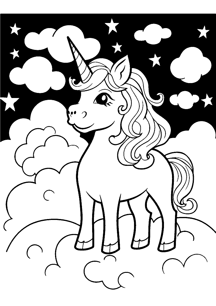 unicornio para colorir