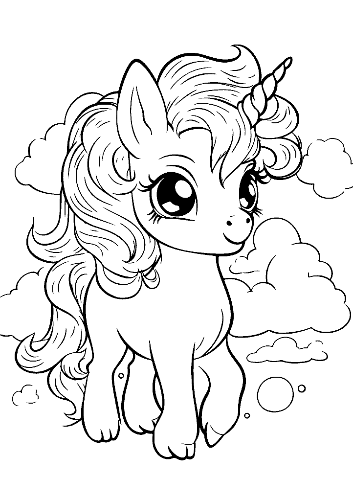 unicornio para colorir