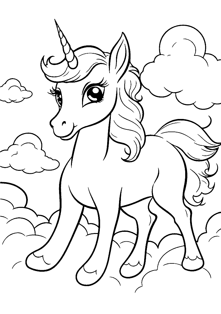 unicornio para colorir