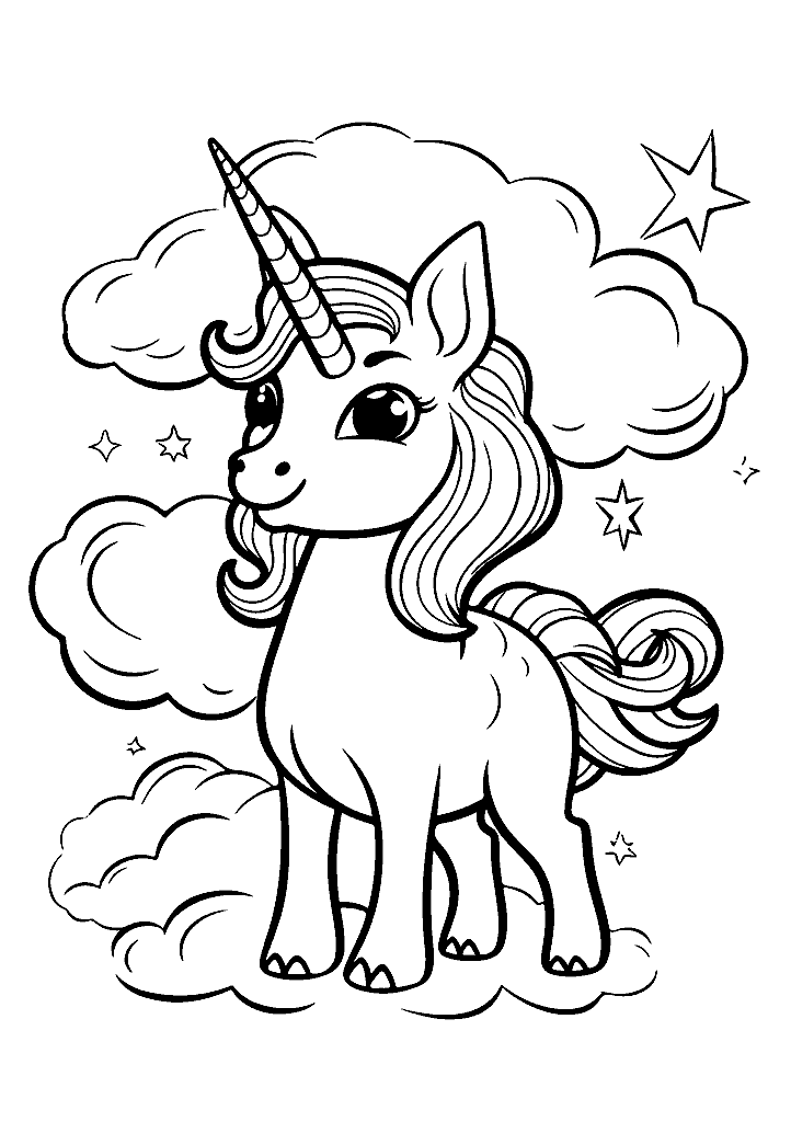 unicornio para colorir
