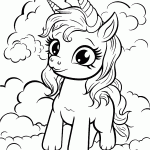 unicornio para colorir