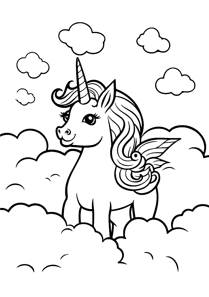 unicornio para colorir