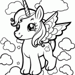 unicornio para colorir