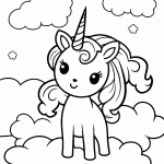 unicornio para colorir