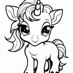 unicornio para colorir