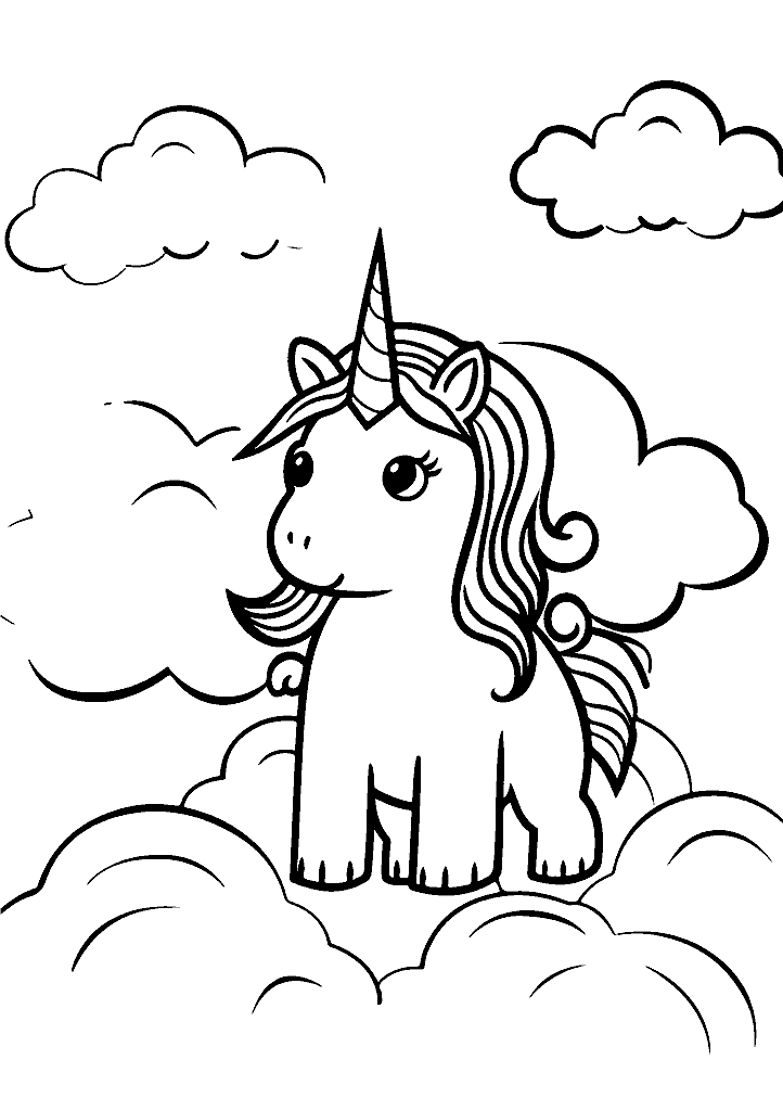 unicornio para colorir