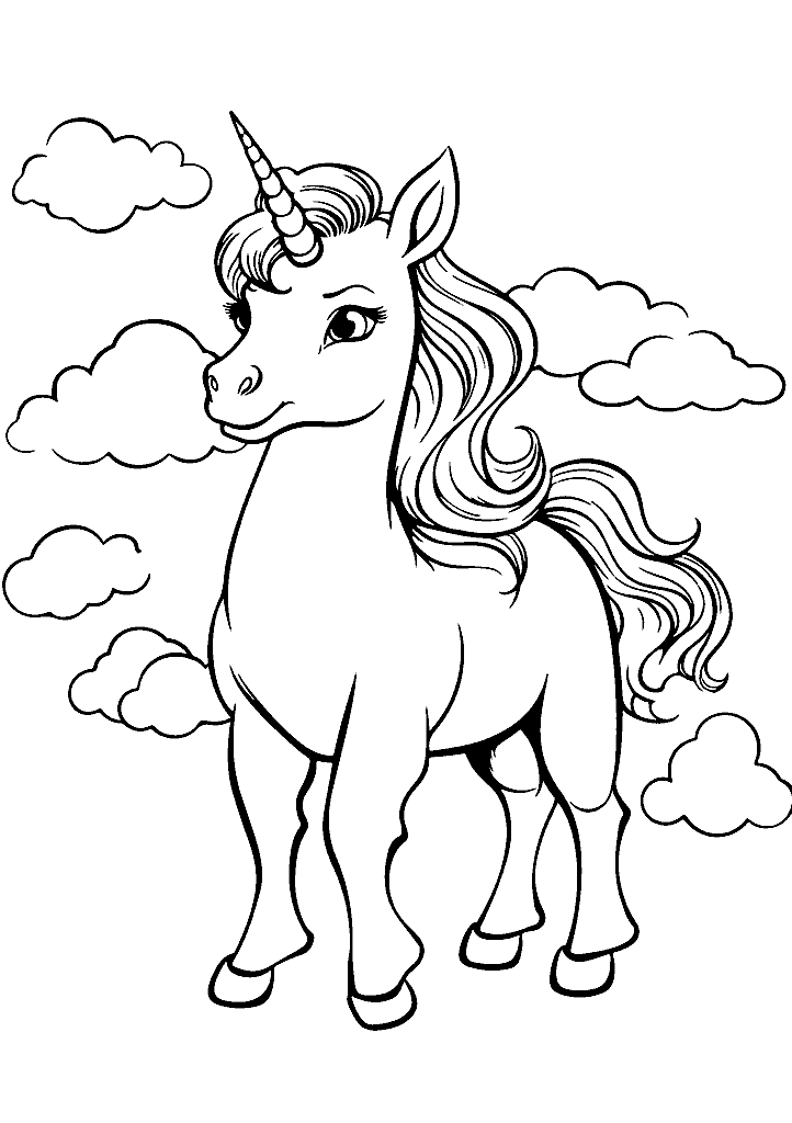 unicornio para colorir