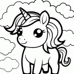 unicornio para colorir