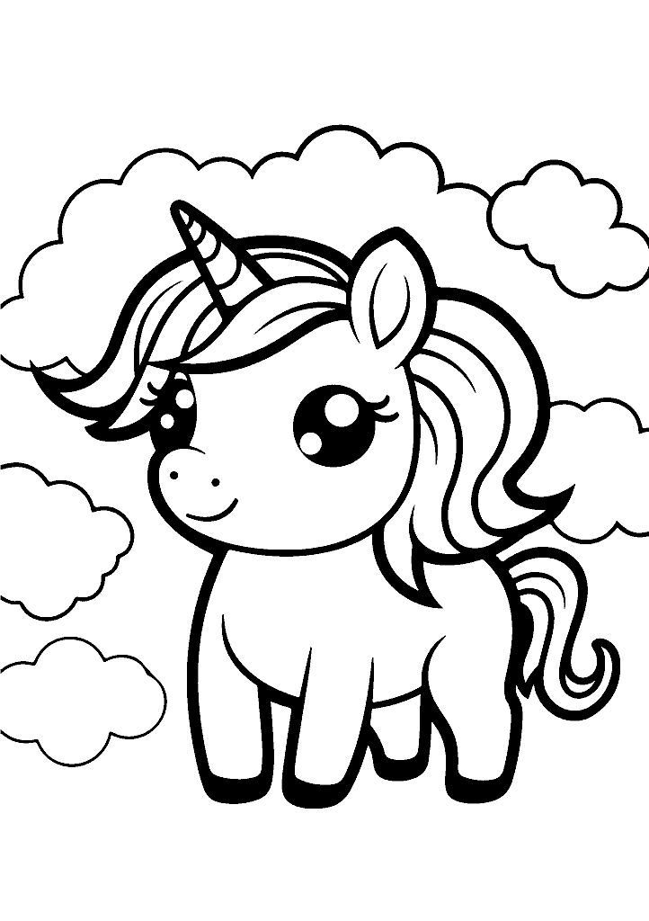 unicornio para colorir