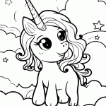 unicornio para colorir