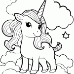 unicornio para colorir