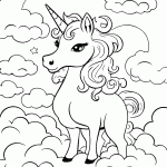 unicornio para colorir