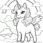 unicornio para colorir