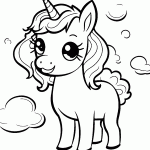 unicornio para colorir