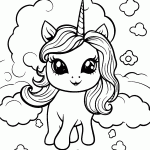 unicornio para colorir