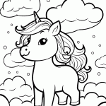 unicornio para colorir