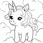 unicornio para colorir