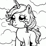 unicornio para colorir