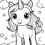 unicornio para colorir