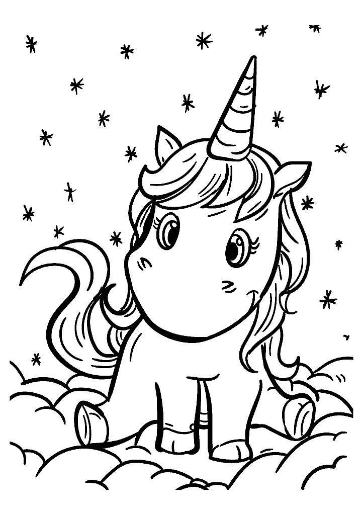 unicornio para colorir