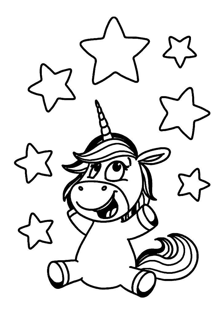 unicornio para colorir