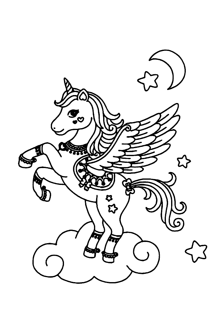 unicornio para colorir