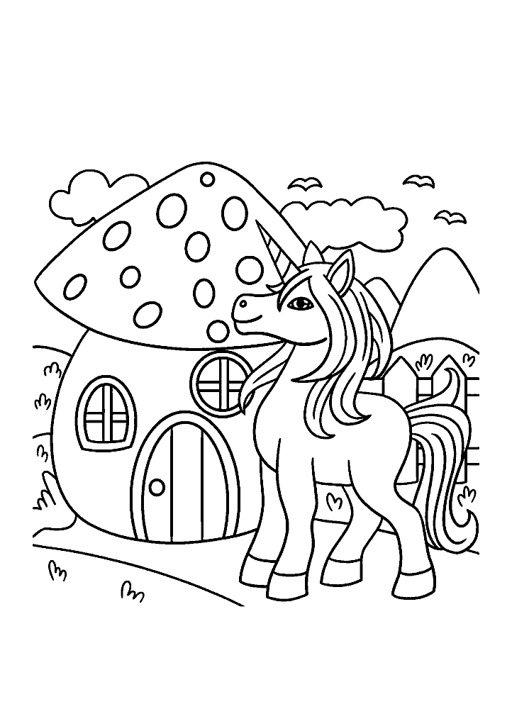 unicornio para colorir