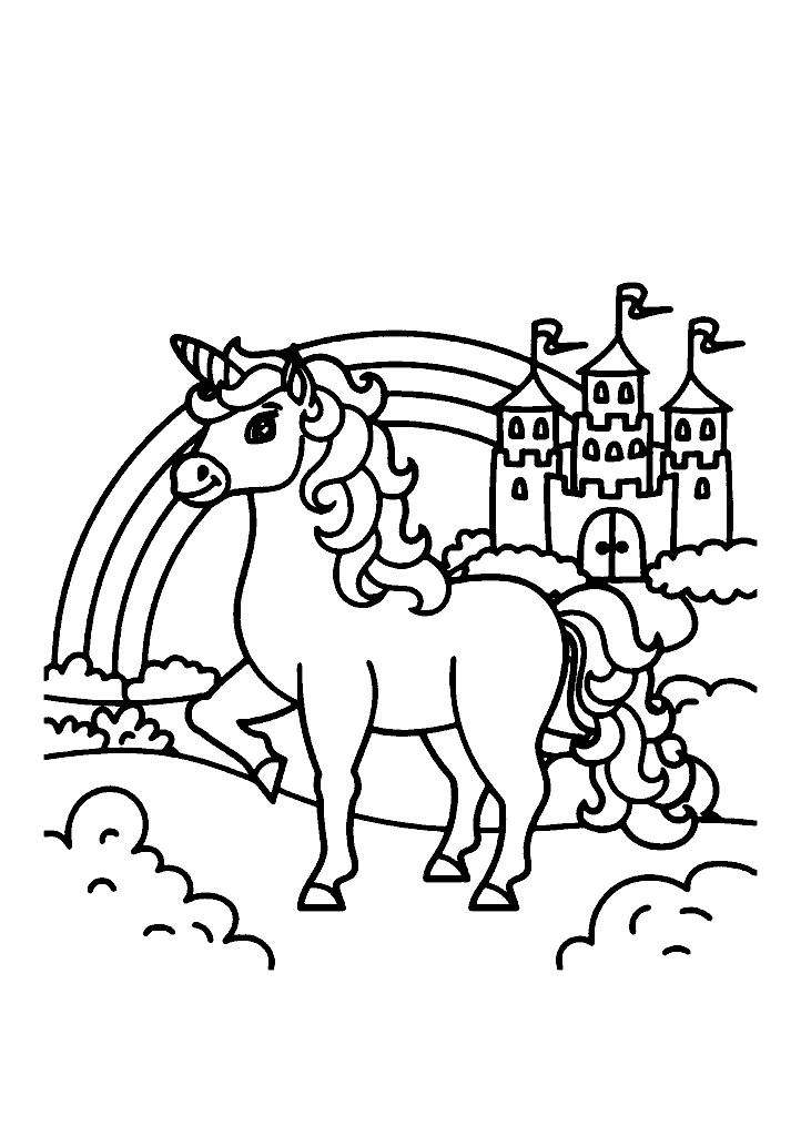 unicornio para colorir