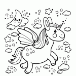 unicornio para colorir