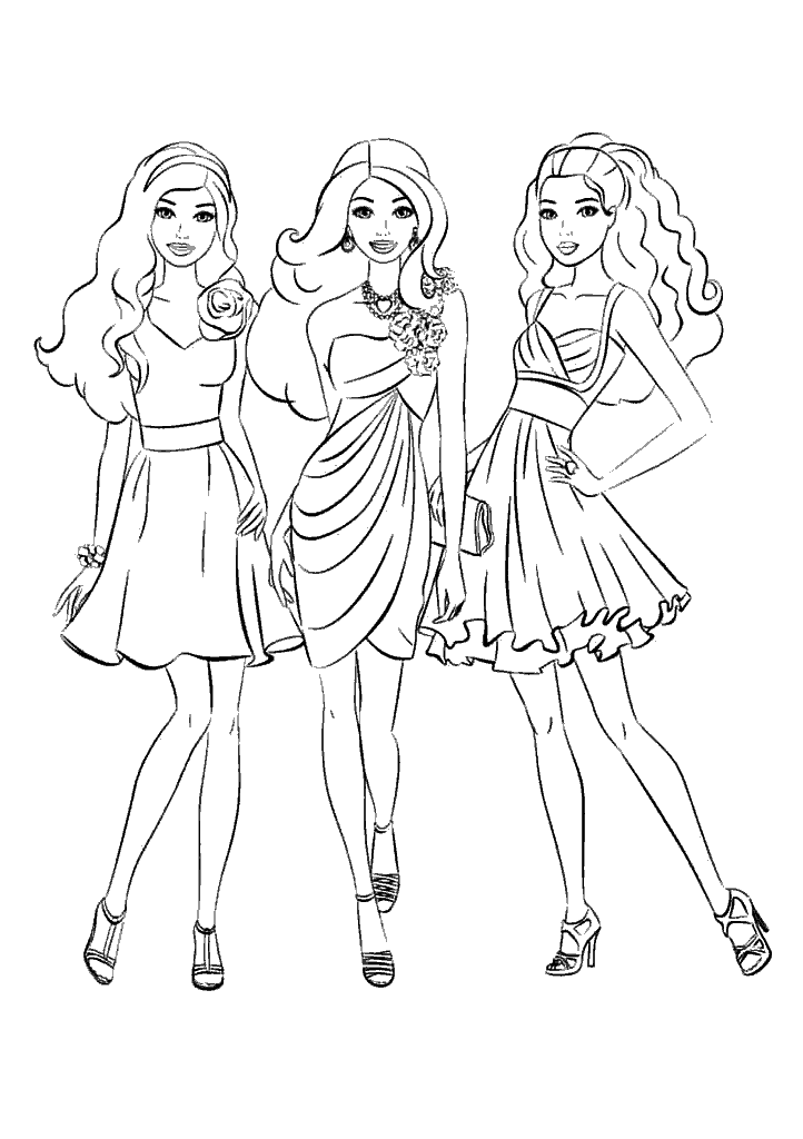 barbie para colorir