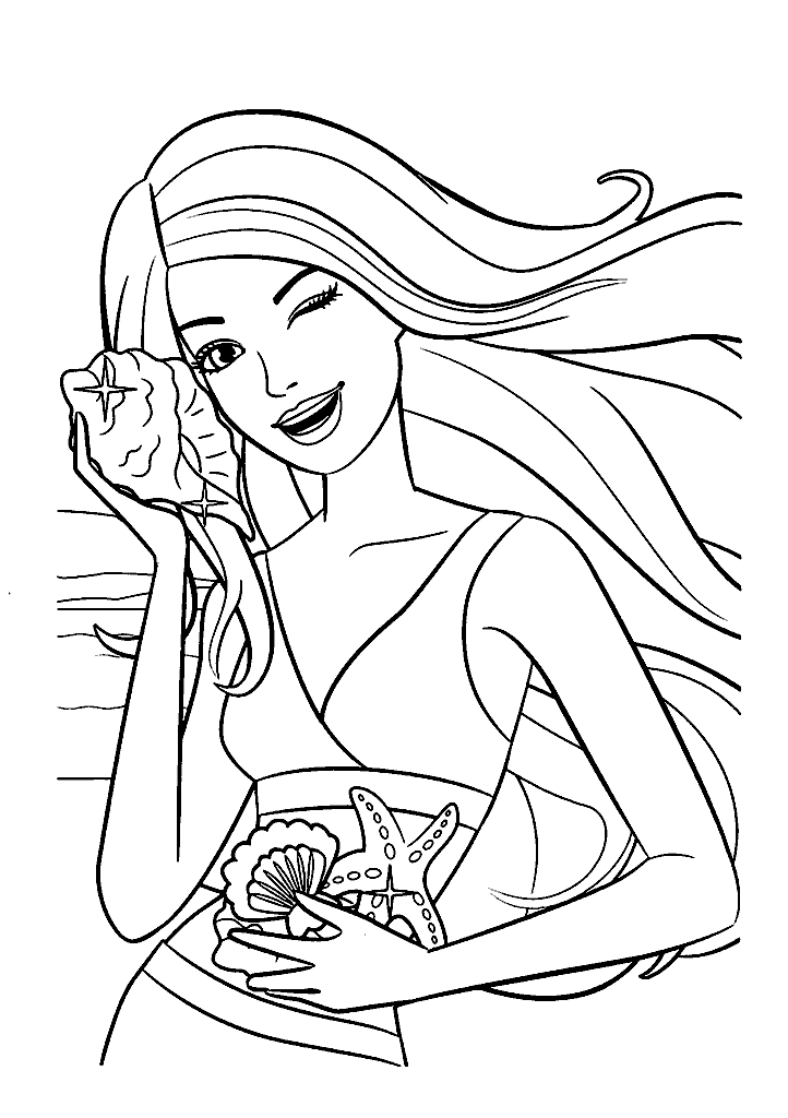 barbie para colorir